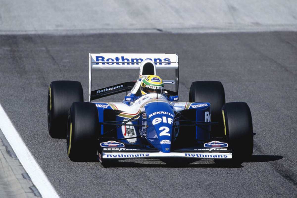 Ayrton Senna auf seiner letzten Runde