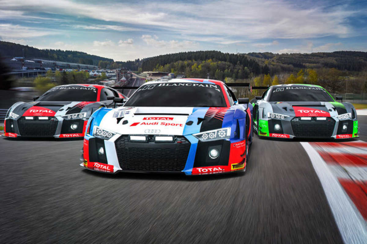 Die drei werksunterstützten Audi R8 LMS 