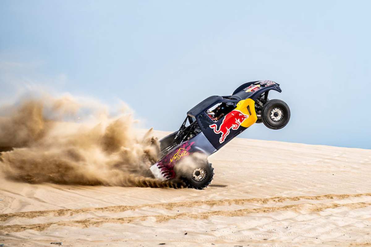 Nasser Al Attiyah jagte Jorge Lorenzo einen gehörigen Schrecken ein