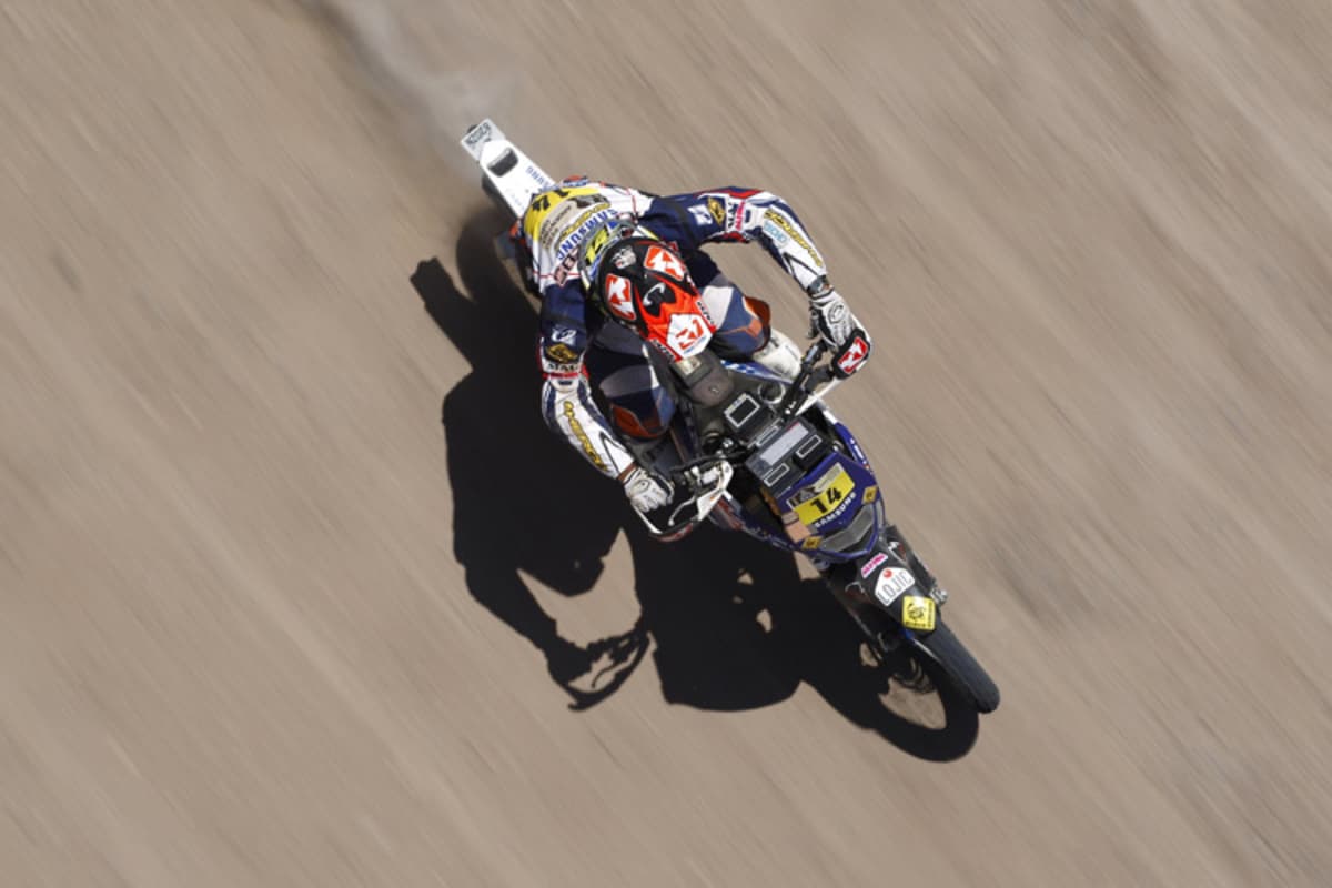 Der Motor an Alain Duclos’ Sherco gab den Geist auf