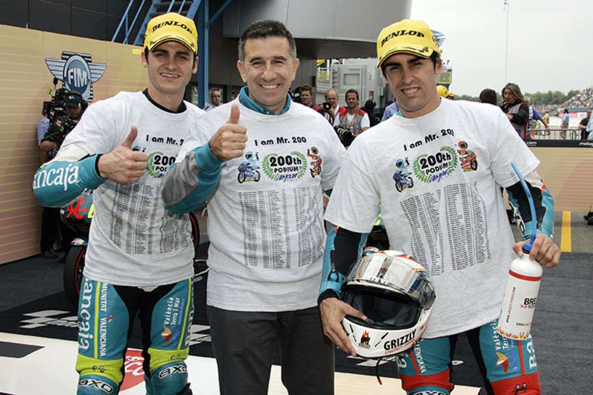 2009 standen drei Aspar-Piloten in Assen auf dem Podest und sorgten für den 200. Podestplatz der Truppe