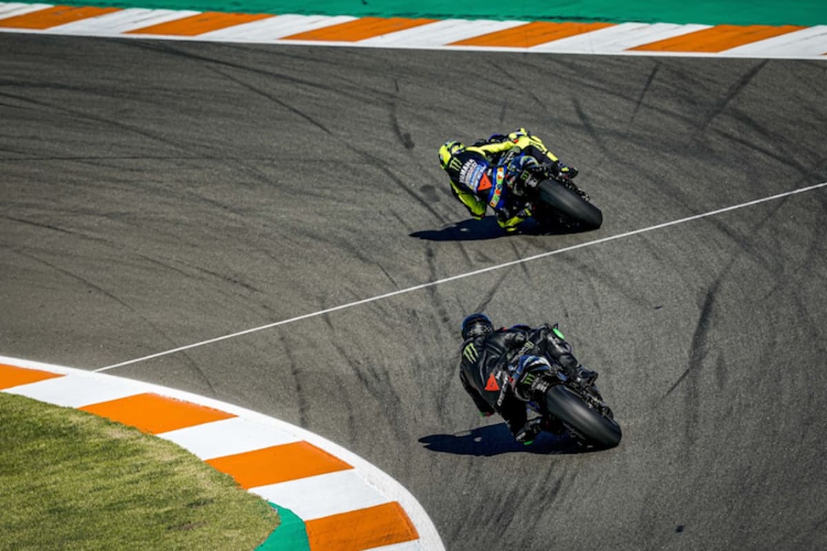 Ein grosser Moment: Die beiden Champions gemeinsam auf der Bahn