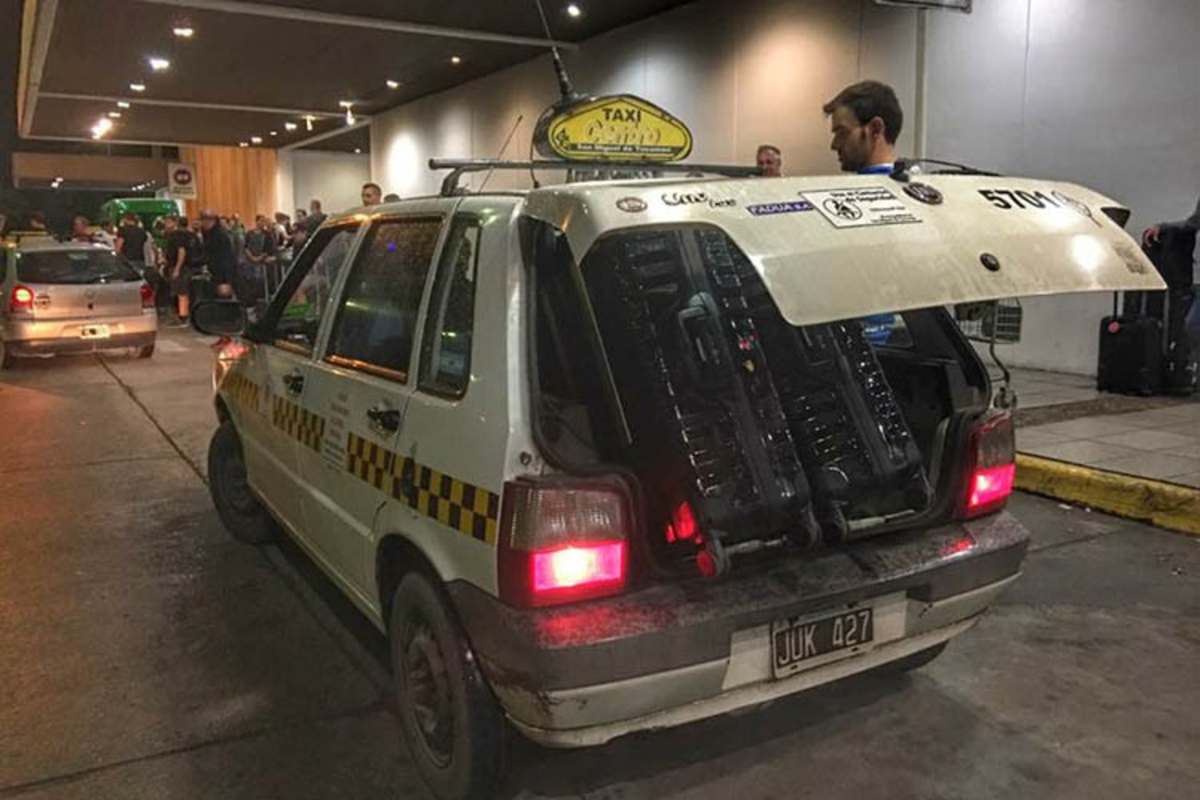 Beim Transfer zum Terminal in Buenos Aires war wenig Platz fürs Gepäck