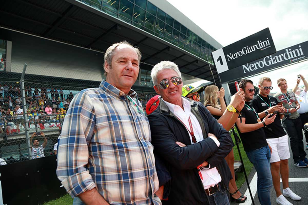 Ex-Formel-1-Pilot Gerhard Berger mit dem fünffachen 500-ccm-Weltmeister Mick Doohan