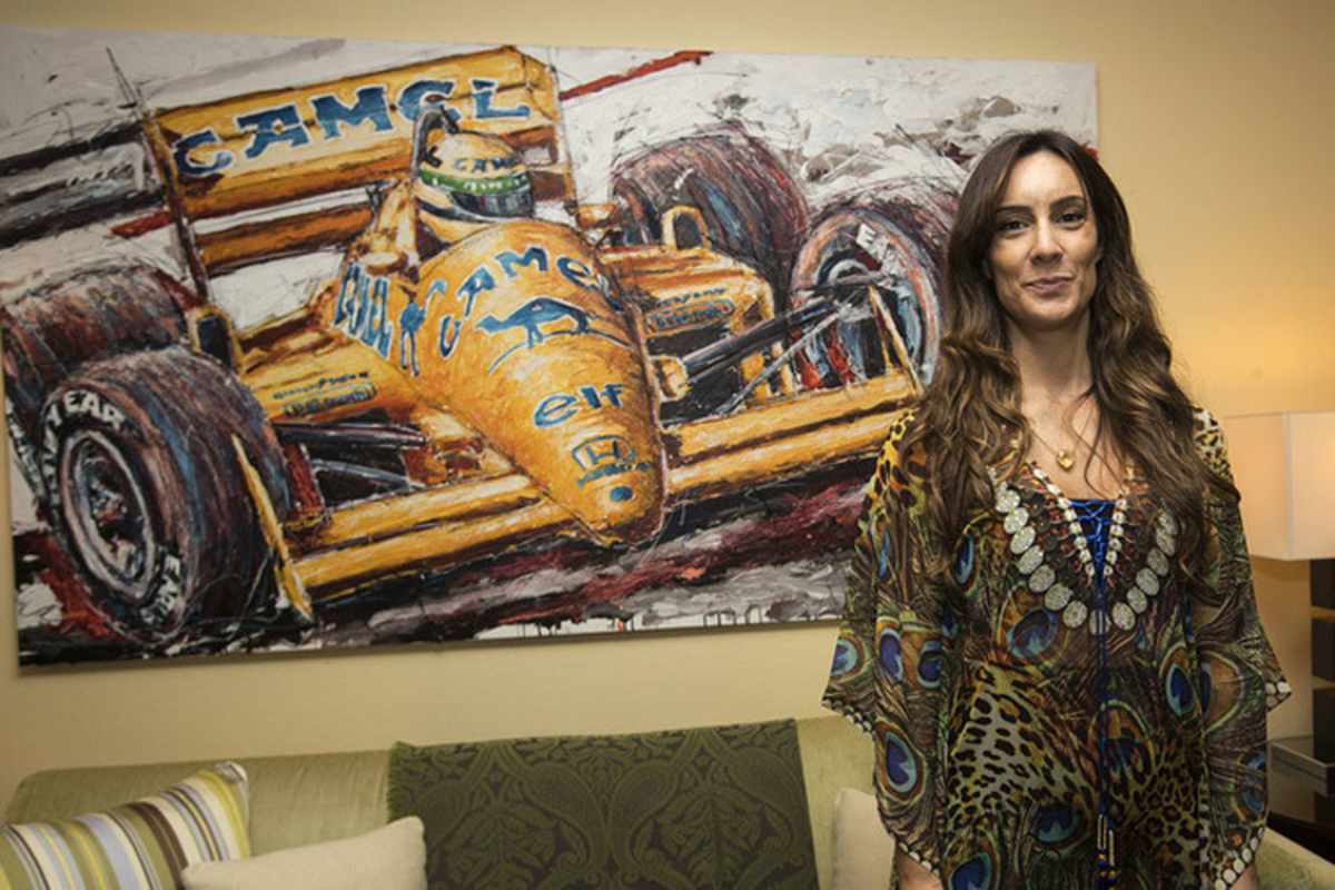 Die Suite ist mit einem Gemälde geschmückt, das Senna beim ersten Monaco-Sieg 1987 zeigt