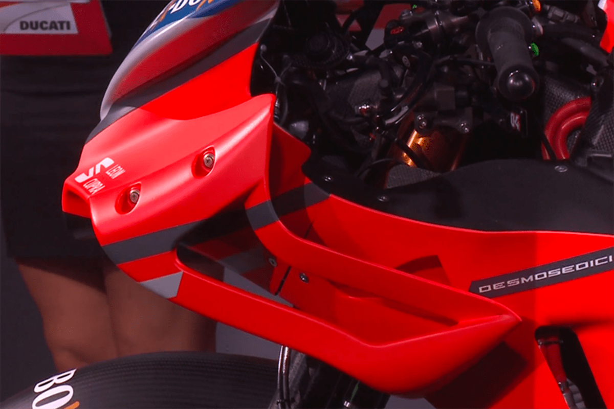Die Aero-Verkleidung der Desmosedici GP