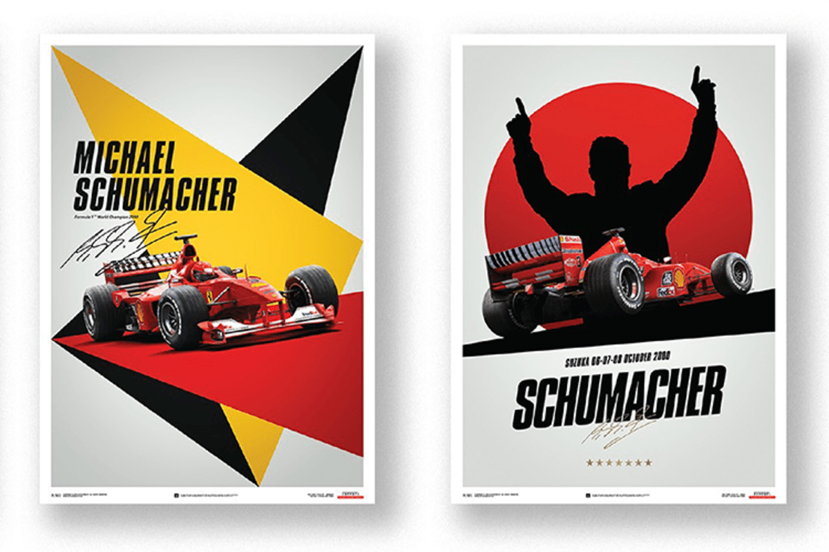 Es gibt fünf verschiedene Poster