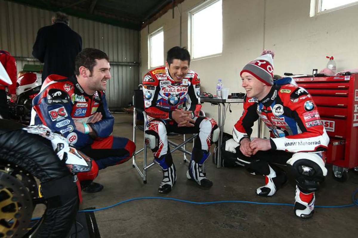 Michael Dunlop, Ryuichi Kiyonari und James Westmoreland (v.l.)