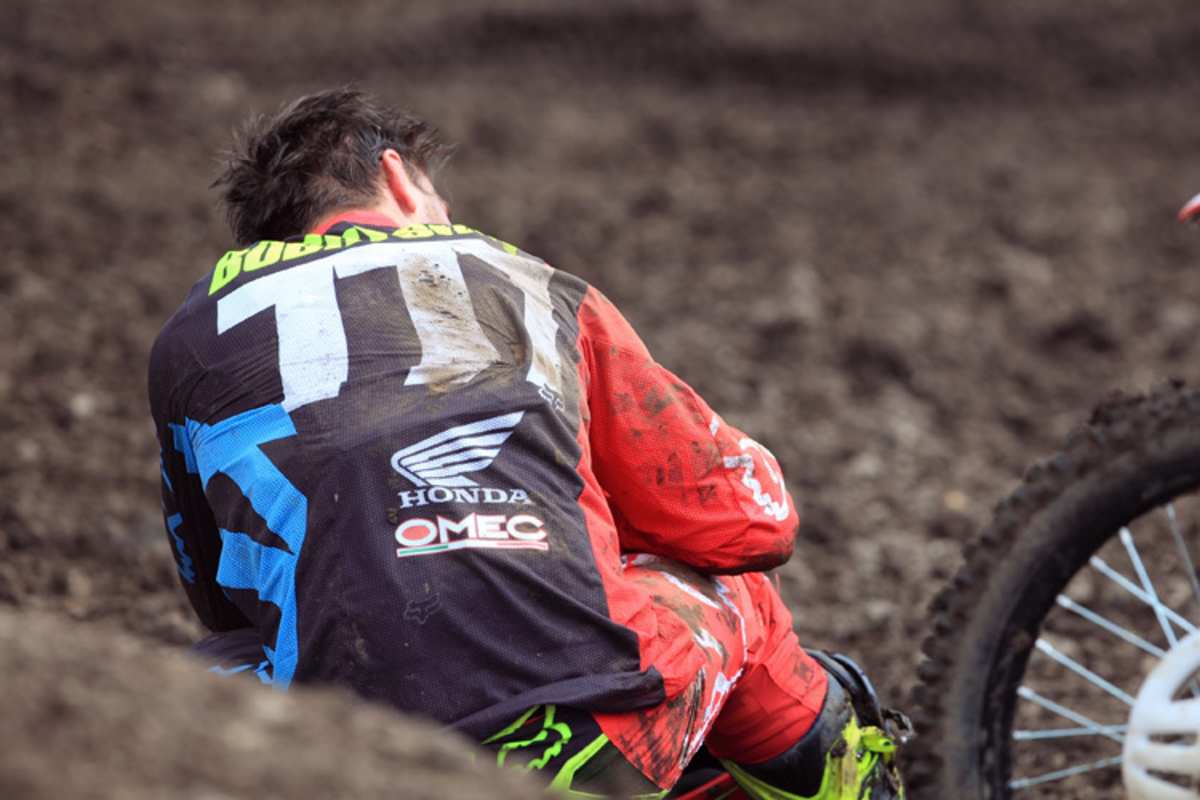 Evgeny Bobryshev nach seinem Crash