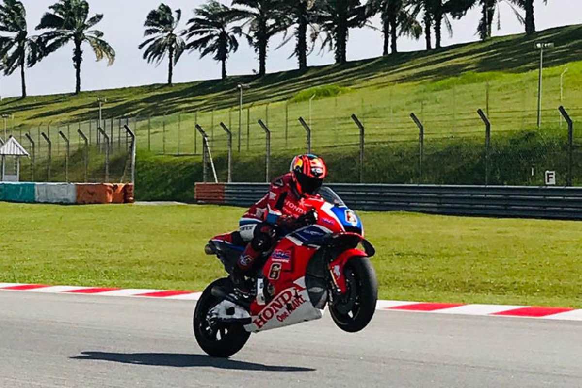 Stefan Bradl (Honda) in Sepang