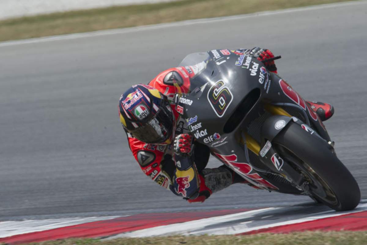 Stefan Bradl: Drift beim Malaysia-Test 2014