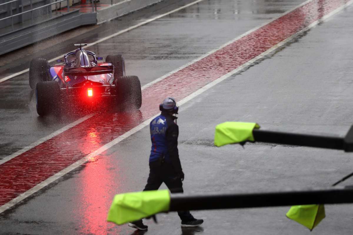 Brendon Hartley rückte bei starkem Regen aus