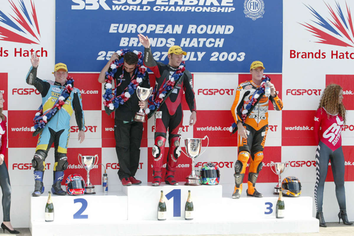 Shane Byrne gewann 2003 als Wildcard-Fahrer in Brands Hatch beide Rennen