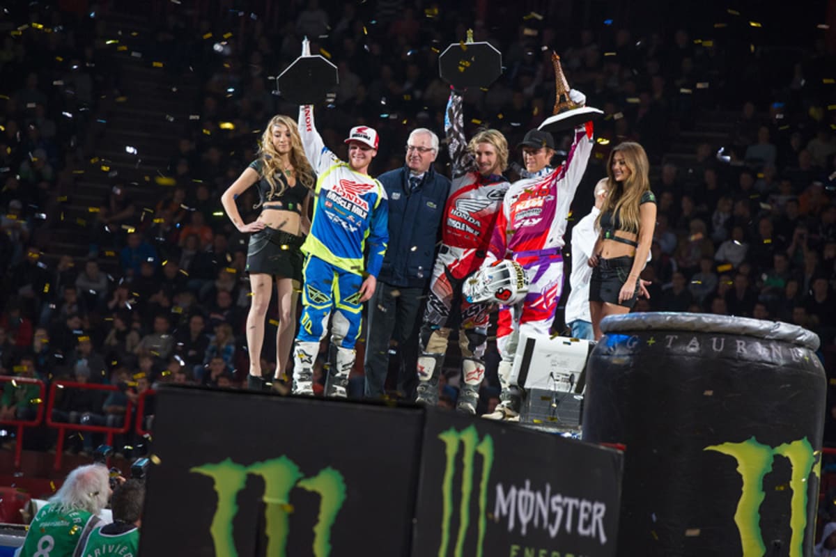 Podium am Samstag: Trey Canard, Justin Barcia und Andrew Short (v.l.)