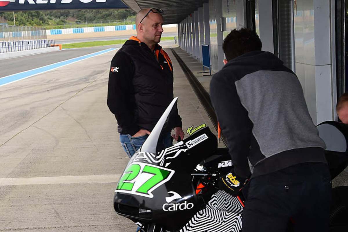 Fred Corminboeuf beim KTM-Test gestern in Jerez