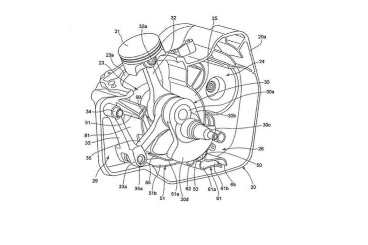 Es ist kein Rollermotor: Die Getriebewellen sind übereinander angeordnet, was ein kompaktes Motorgehäuse ergibt