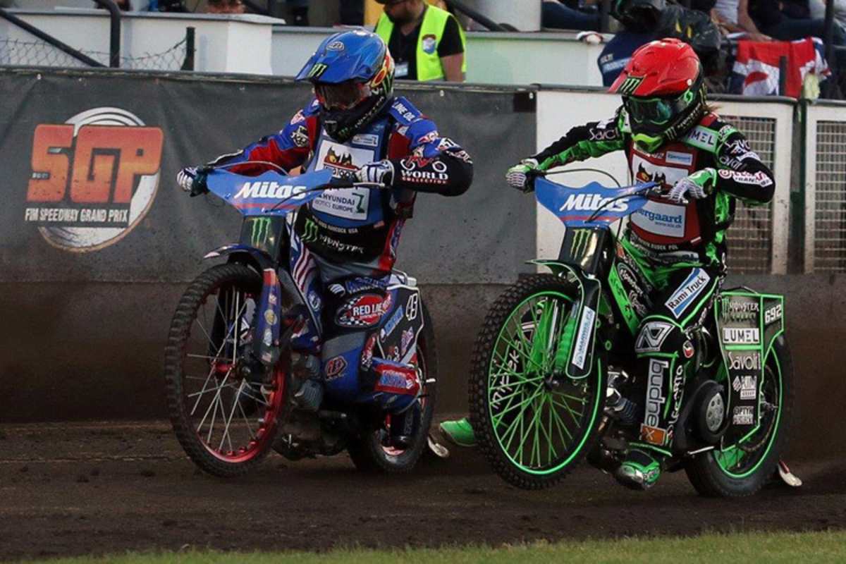 Greg Hancock (li.) gegen Patryk Dudek