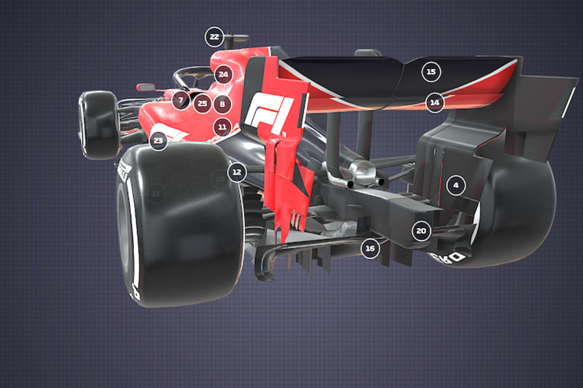 An einem Sondermodell werden alle Eigenheiten eines modernen GP-Autos erklärt