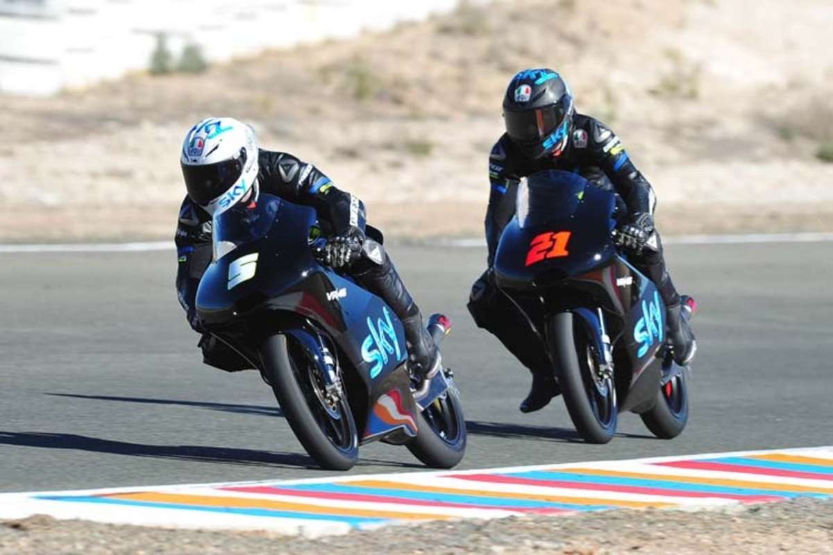 Bereicherung für die Moto3-WM: Das neue Sky-VR46-Team mit Fenati und Bagnaia