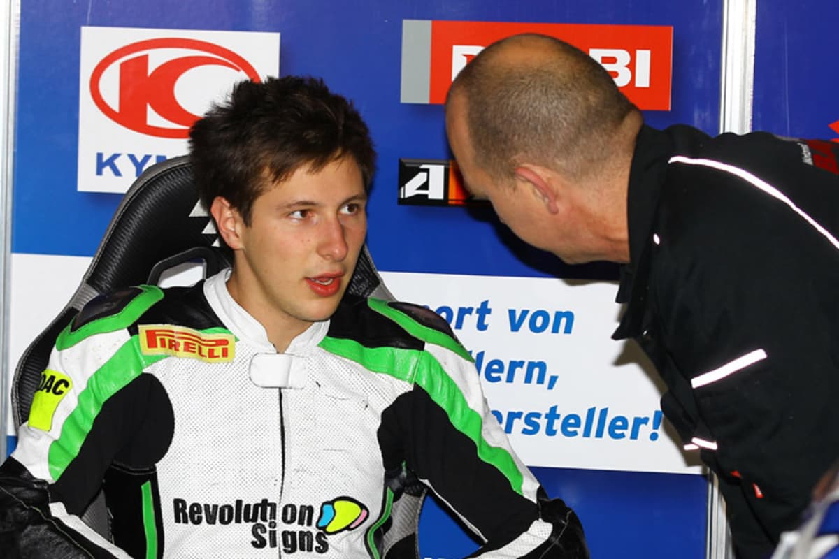 Marvin Fritz mit Teamchef Sepp Buchner