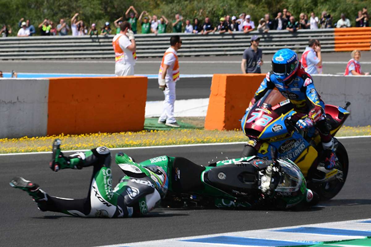 Alex Marquez konnte dem Bike von Gardner nicht ausweichen