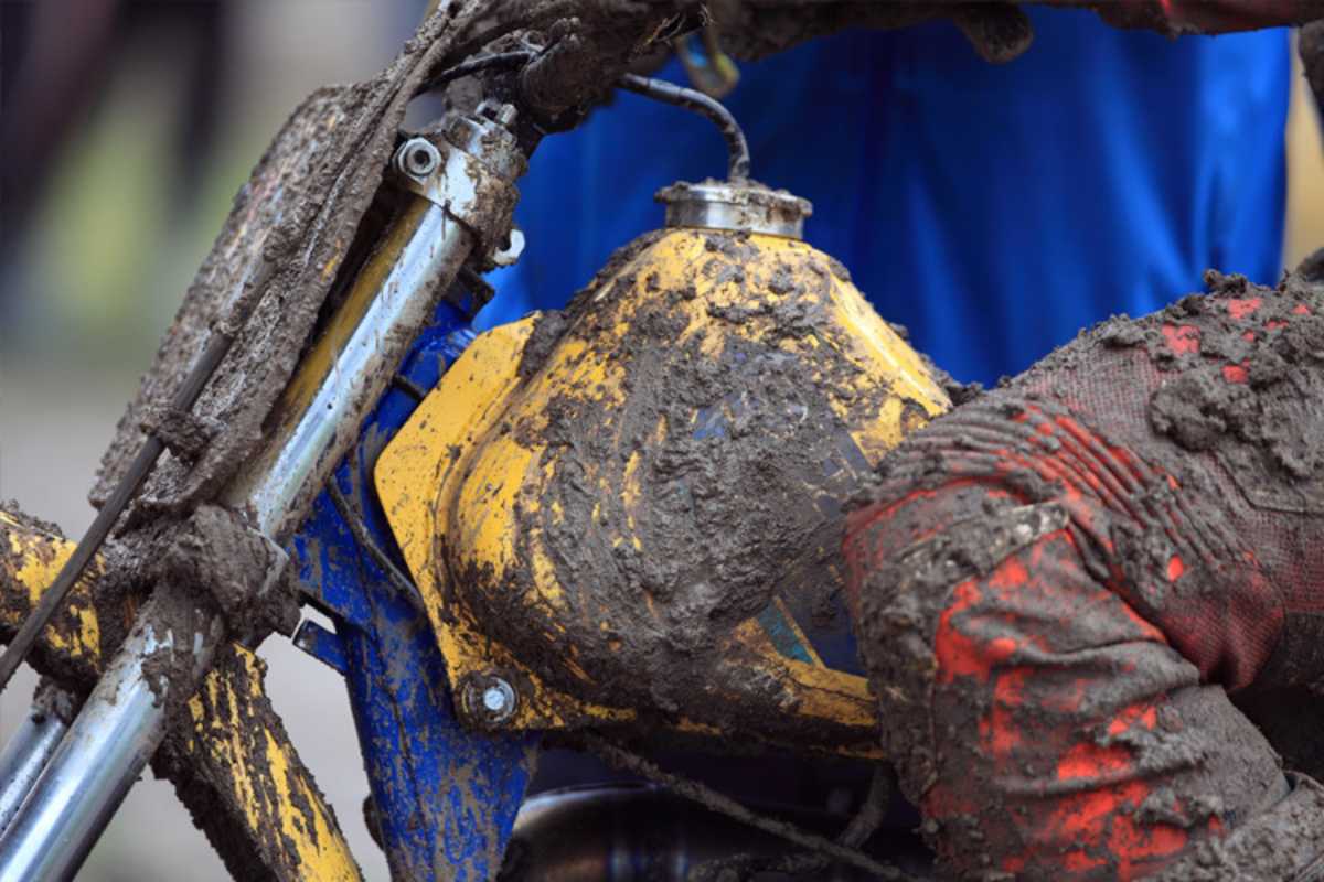 Twinshock-Suzuki nach dem Rennen