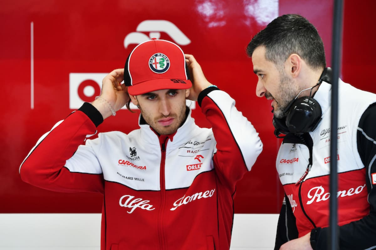 Antonio Giovinazzi vor dem Crash