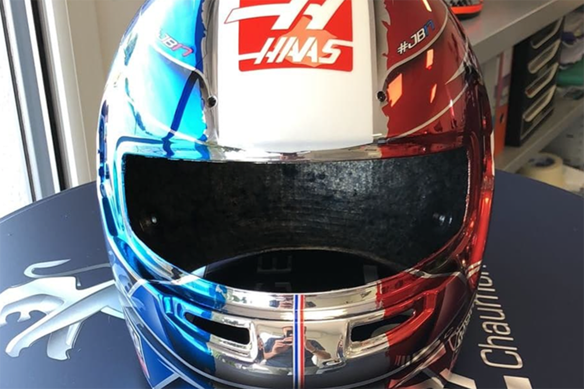 Der neue Helm von Romain Grosjean