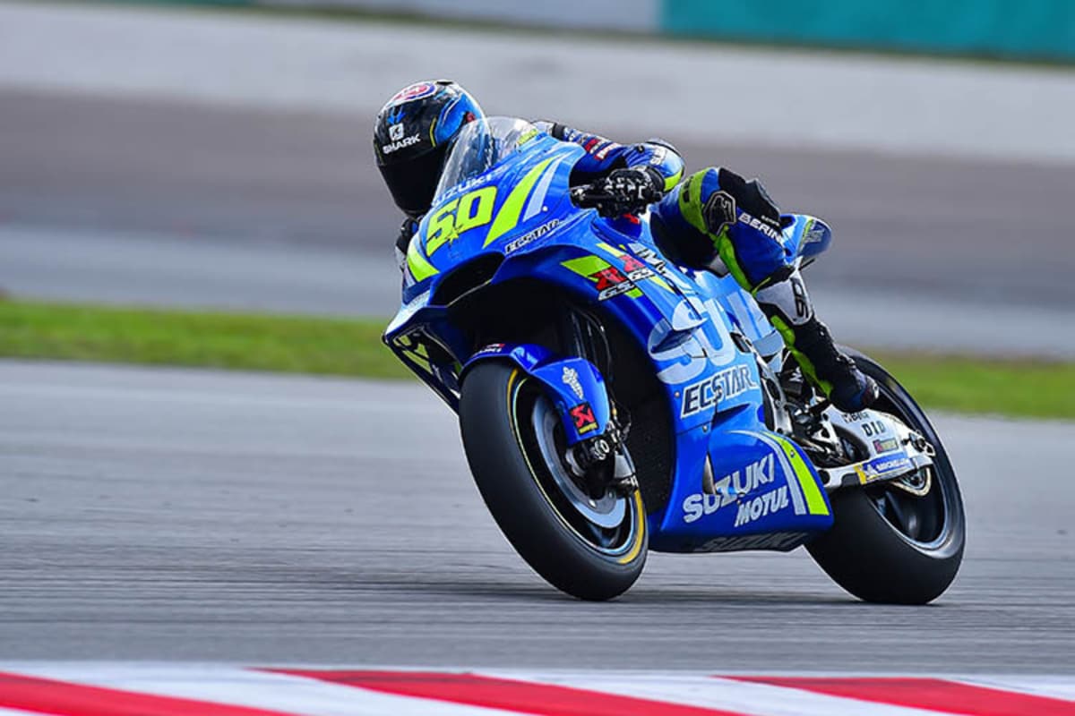 Sylvain Guintoli testete die neue Aerodynamik für Suzuki