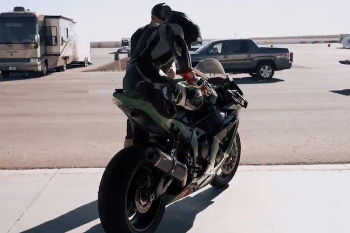 Lewis Hamilton genoss den Tag auf zwei Rädern