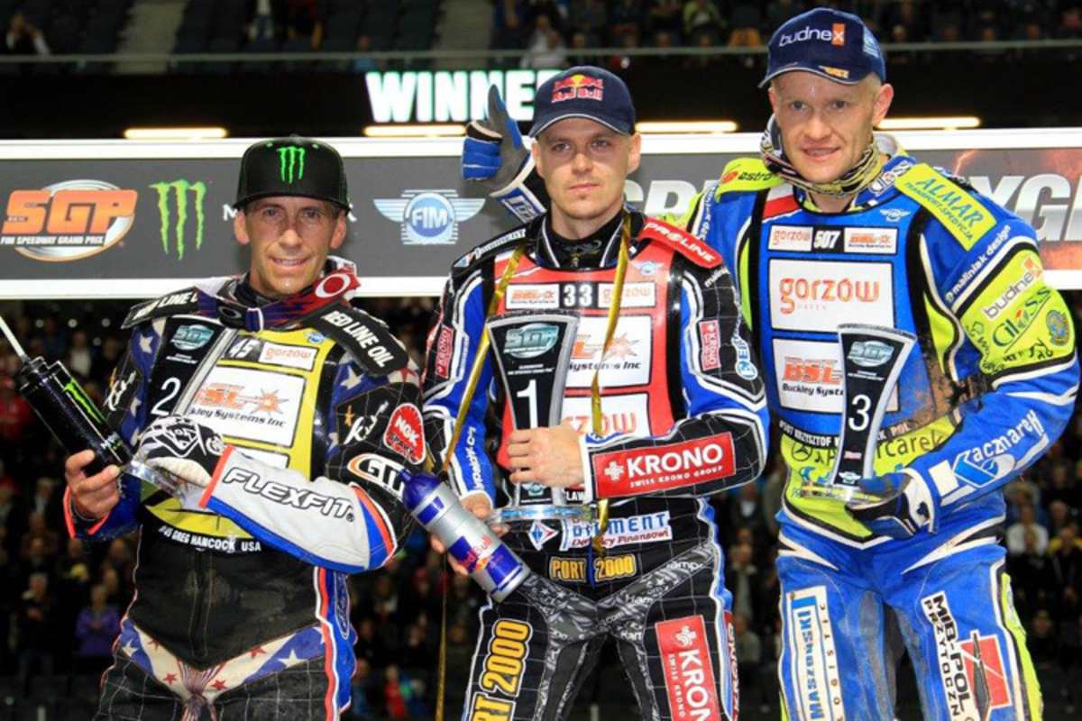 Die Top-3 von Stockholm: Greg Hancock, Jaroslaw Hampel und Krzysztof Kasprzak (v.l.)