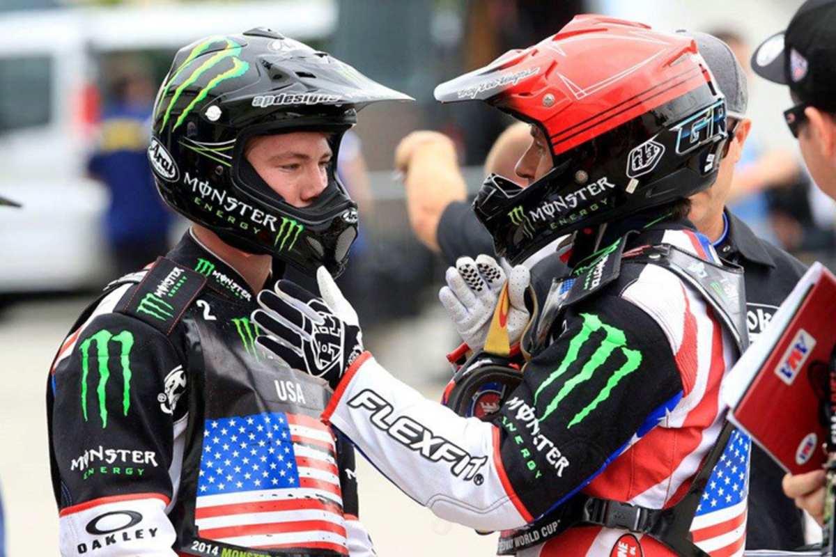 Greg Hancock (re.) erklärte Max Ruml wo es langgeht