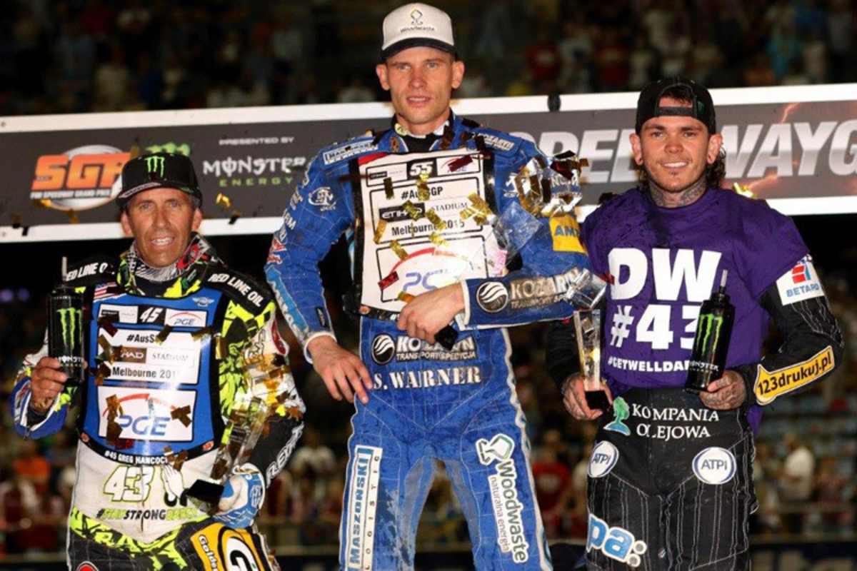 Die Top-3 von Landsberg: Greg Hancock, Matej Zagar und Tai Woffinden (v.l.)