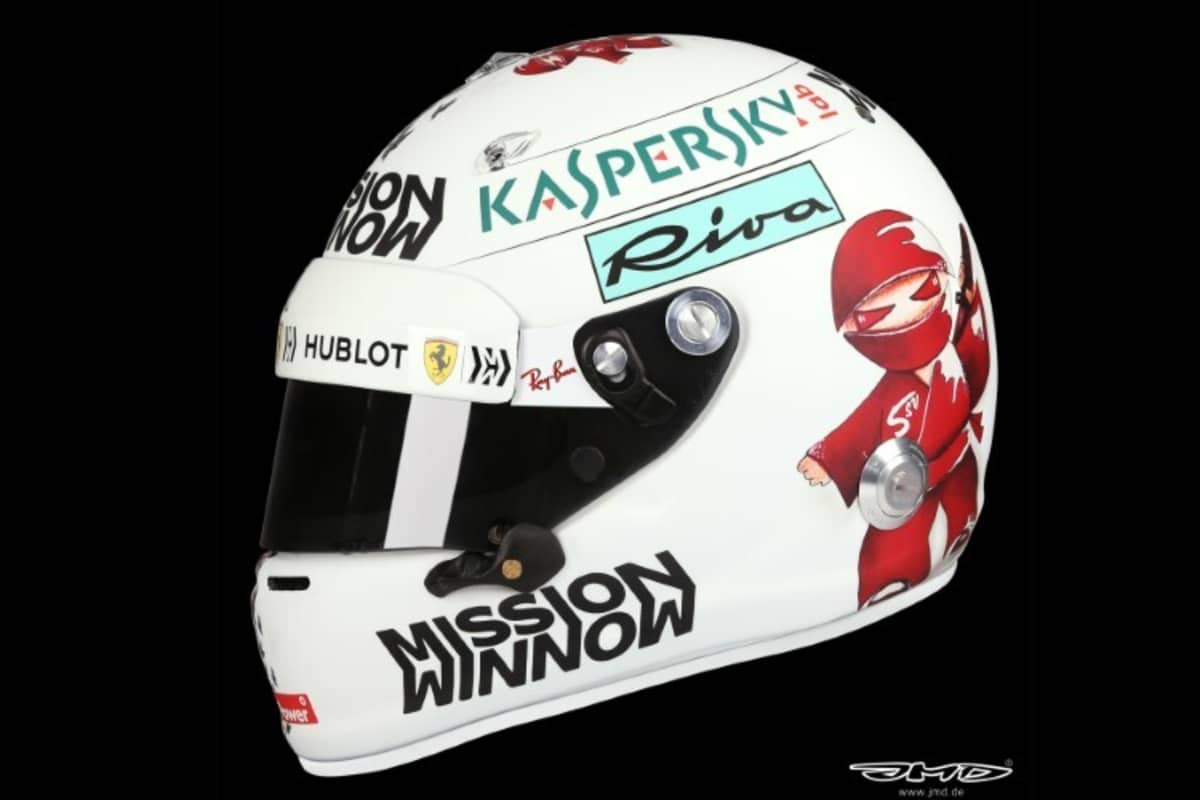 Sebastians Helm in Suzuka 2018 mit dem kleinen Ninja