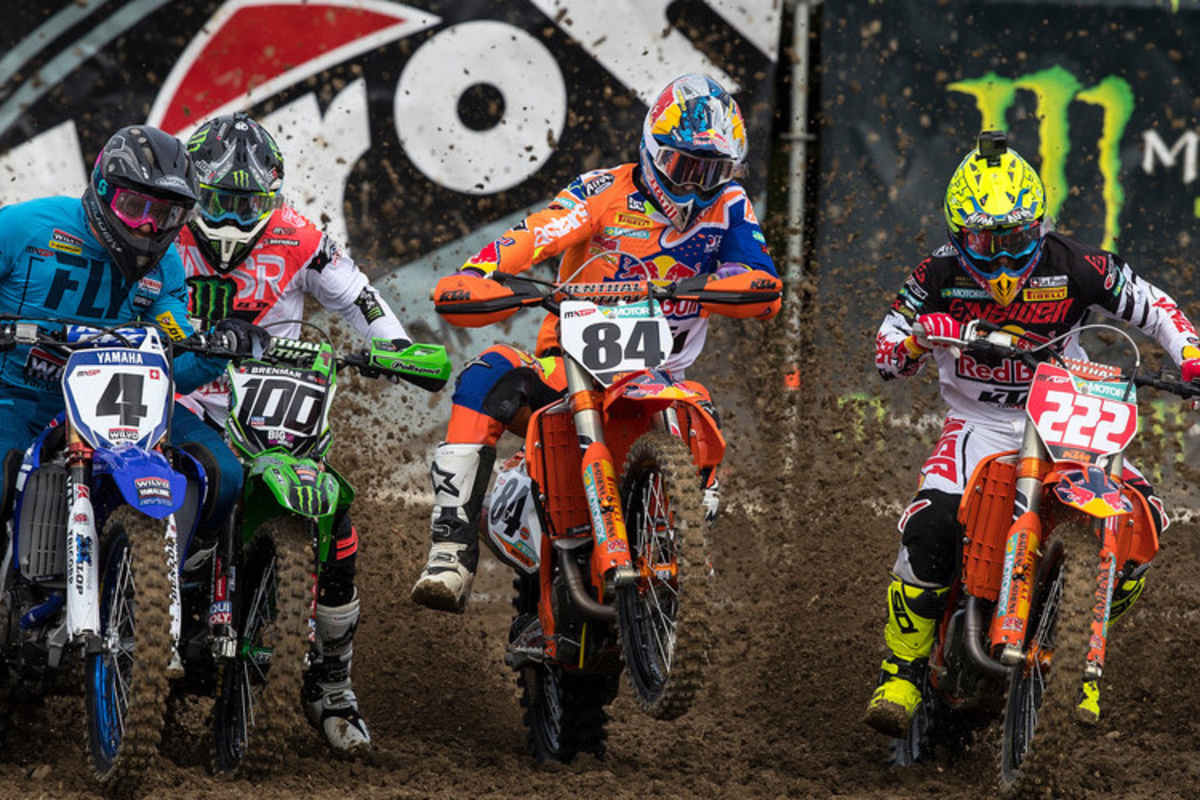 Arnaud Tonus (#4), Tommy Searle (#100), Jeffrey Herlings (#84) und Antonio Cairoli (#222)