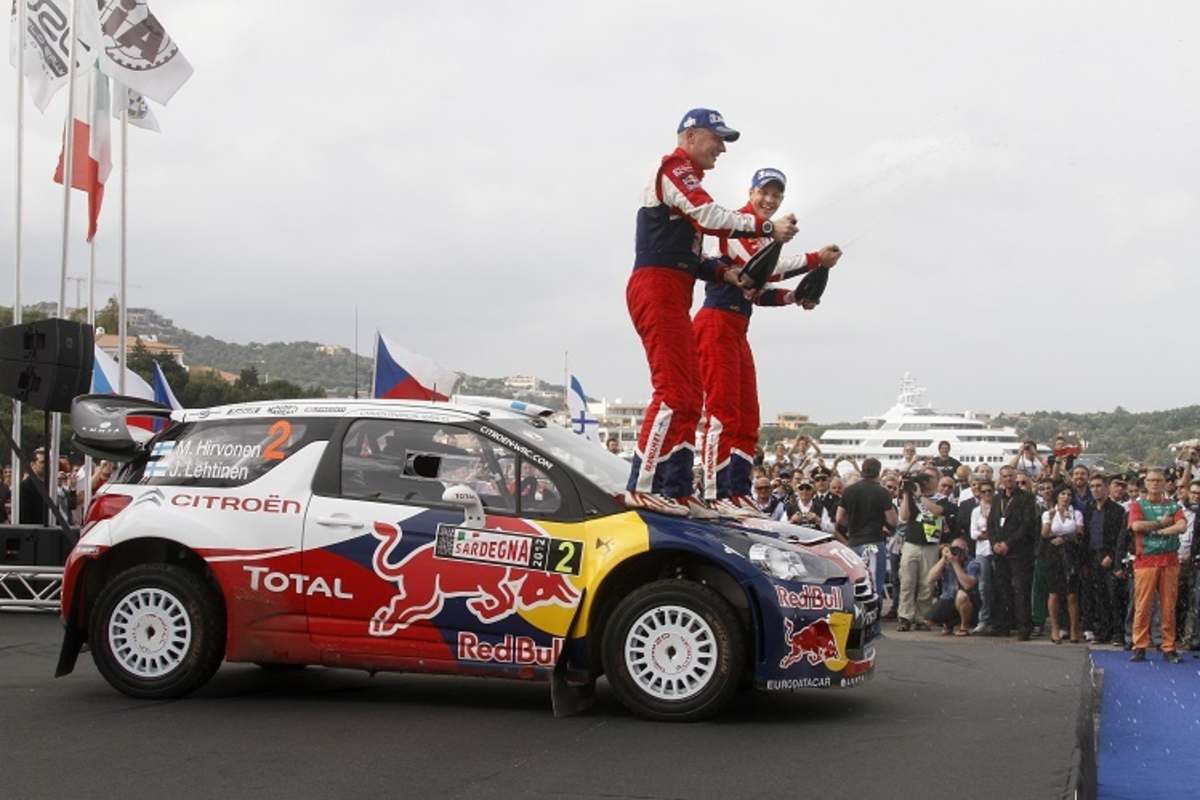 Mikko Hirvonen bei seinem Italien-Sieg 2012 im Citroën DS3 WRC