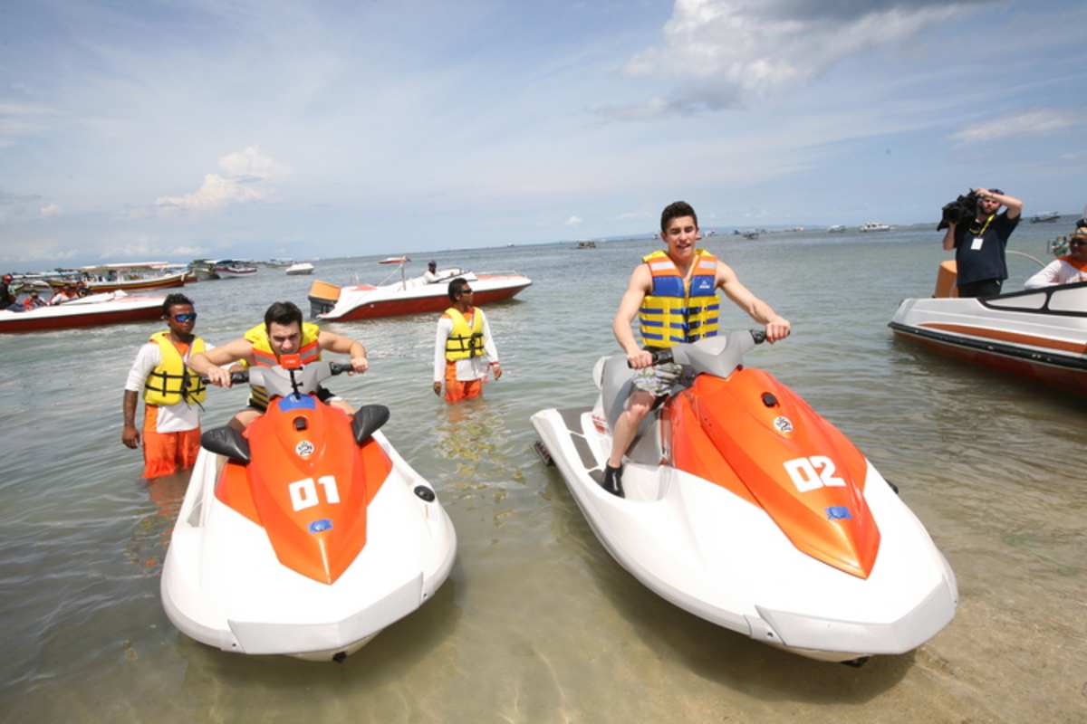 Pedrosa und Márquez: Auch auf dem Jetski immer rennbereit