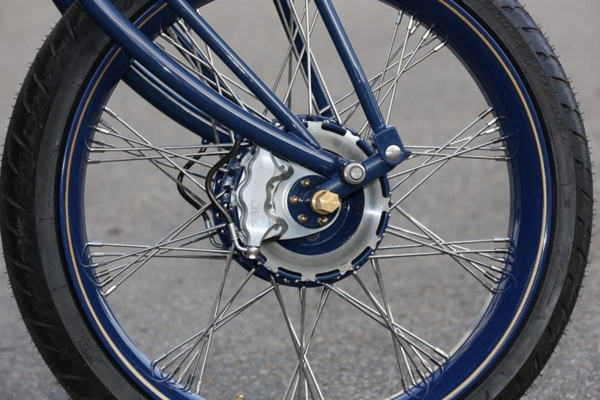 Diskret dimensionierte Doppelscheibenbrmse von beringen im Vorderrad, sechsfach gekreuzte Speichen im 23er Rad