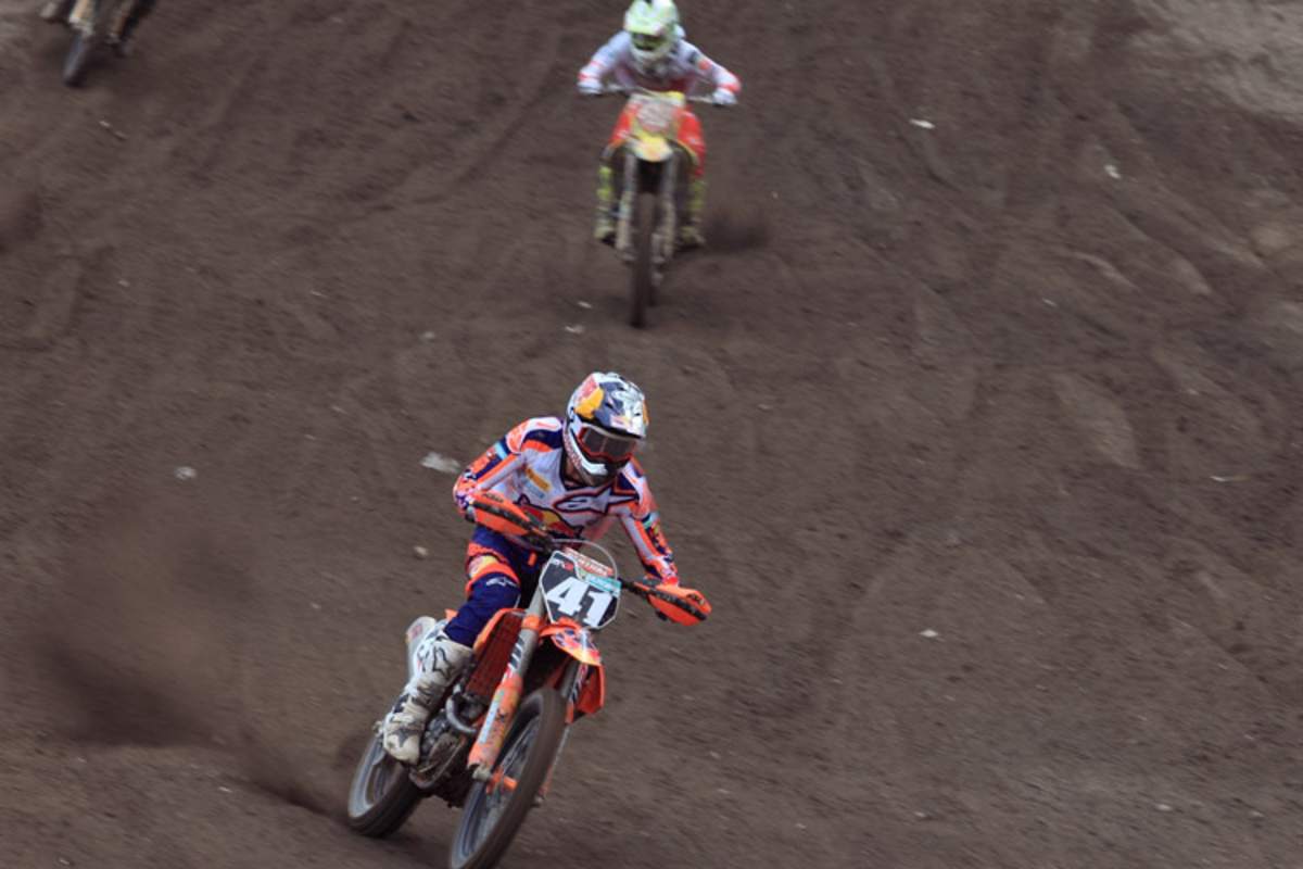 Pauls Jonass (41) nahm Jeremy Seewer das 'redplate' des WM-Führenden ab