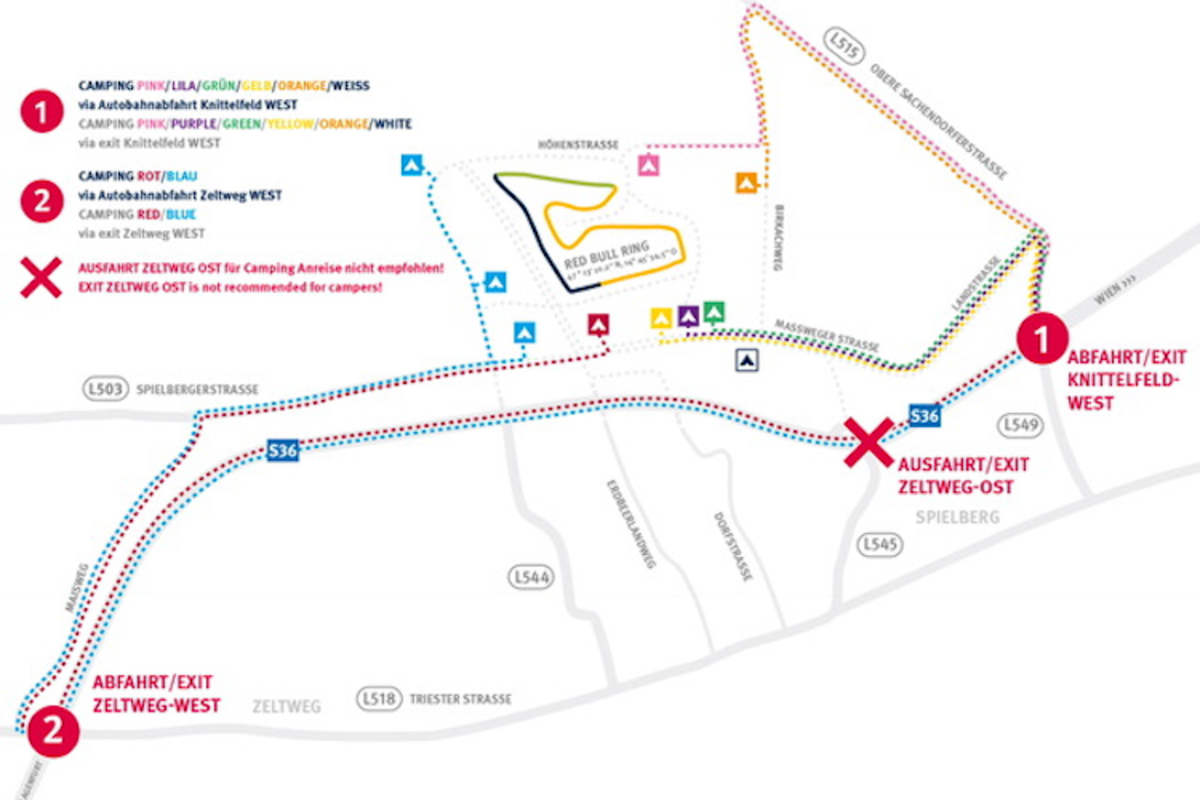 Für eingefleischte Fans: Die Campingplätze am und um den Red Bull Ring