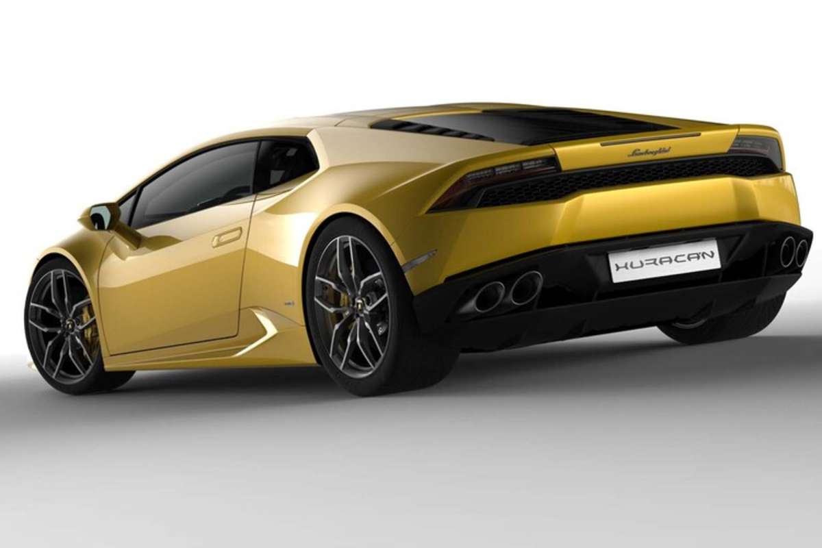 Auch von hinten überaus ansehnlich: der Lamborghini Huracán