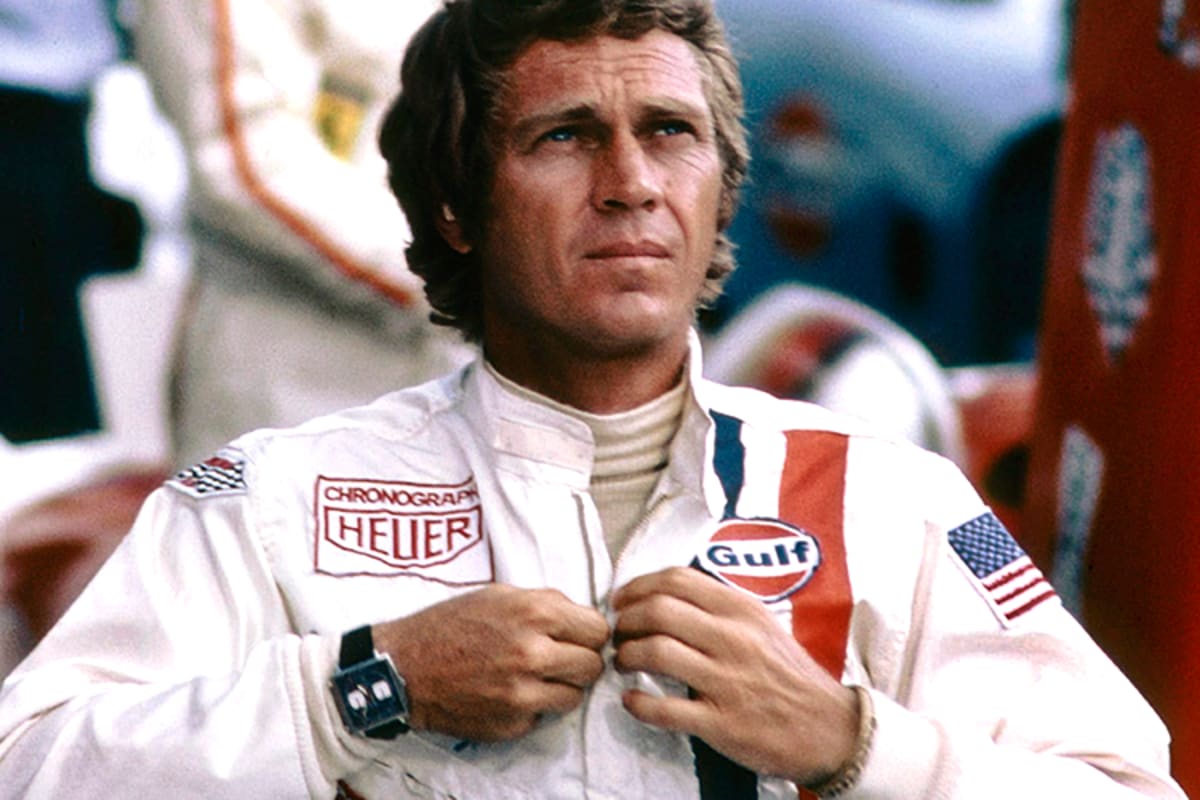 Bei den Dreharbeiten zum Film Le Mans