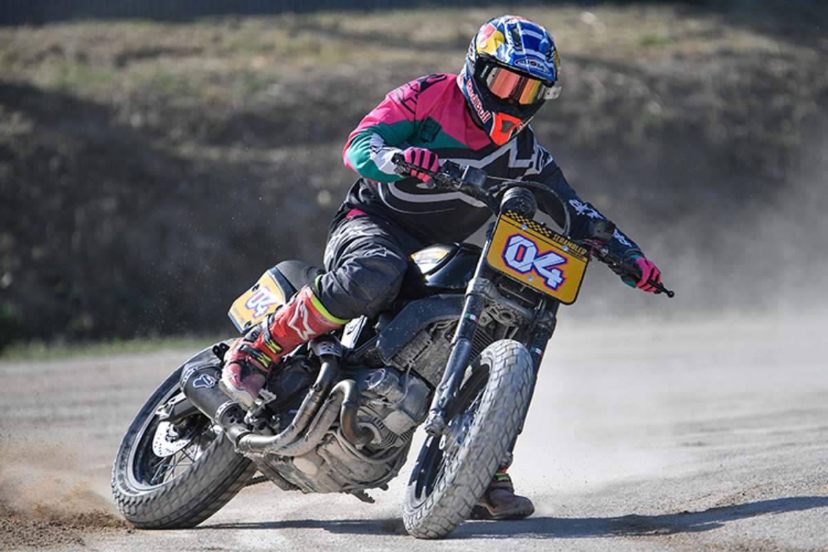 Andrea Dovizioso gewann das Scrambler Flat Track Race