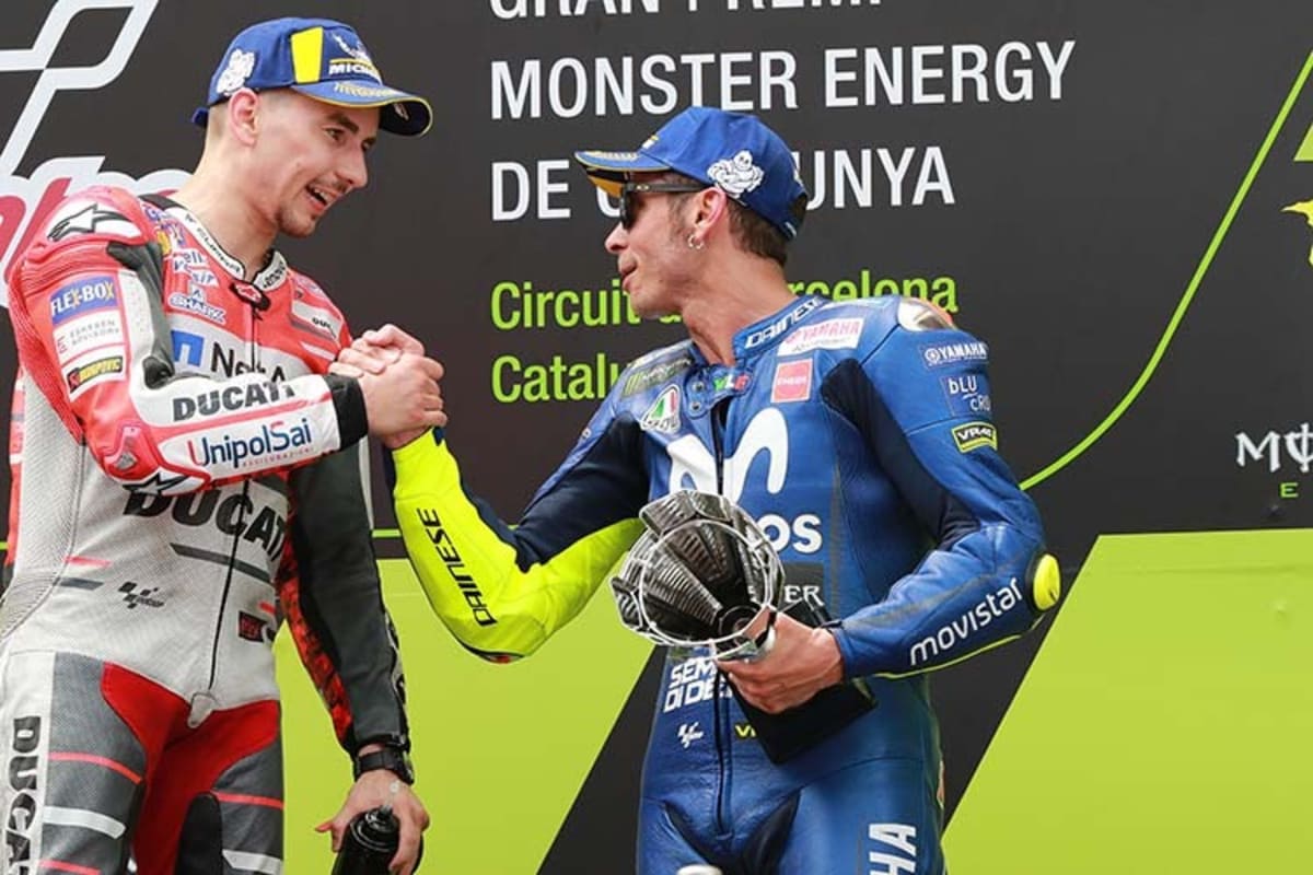 Jorge Lorenzo mit Valentino Rossi
