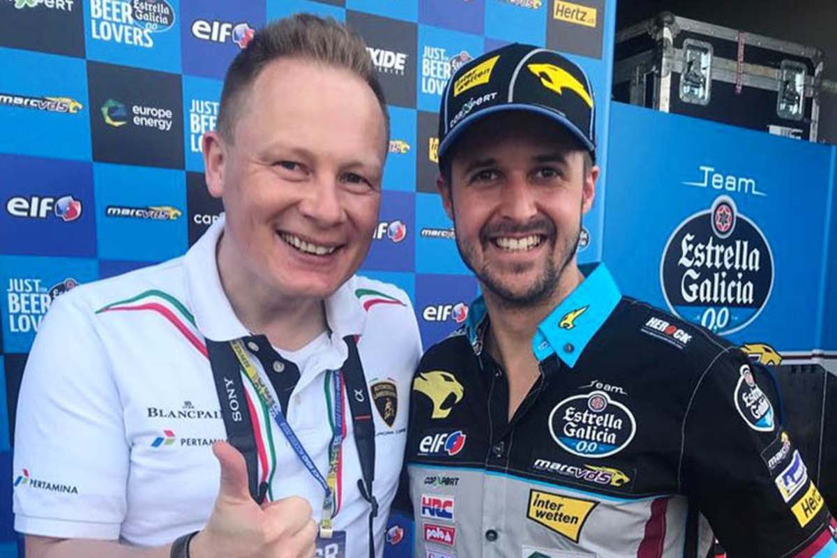 Mitja Borkert mit Tom Lüthi