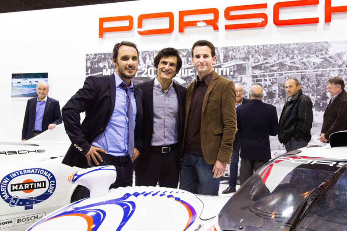 Aiello mit Ortelli und Romain Dumas in Genf 2014