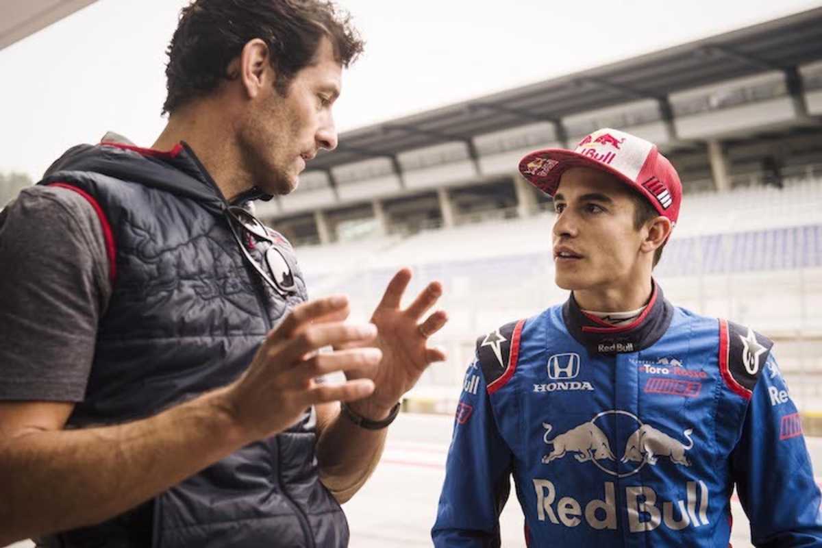 Márquez im Gespräch mit Mark Webber