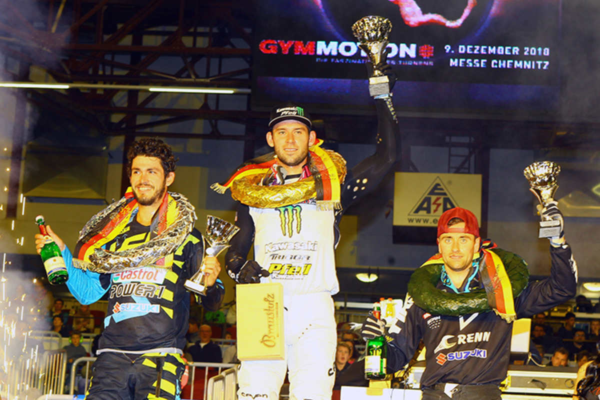 Die Top-3 der SX1-Klasse: Cole Martinez, Tyler Bowers und Charles Lefrancois (v.l.)