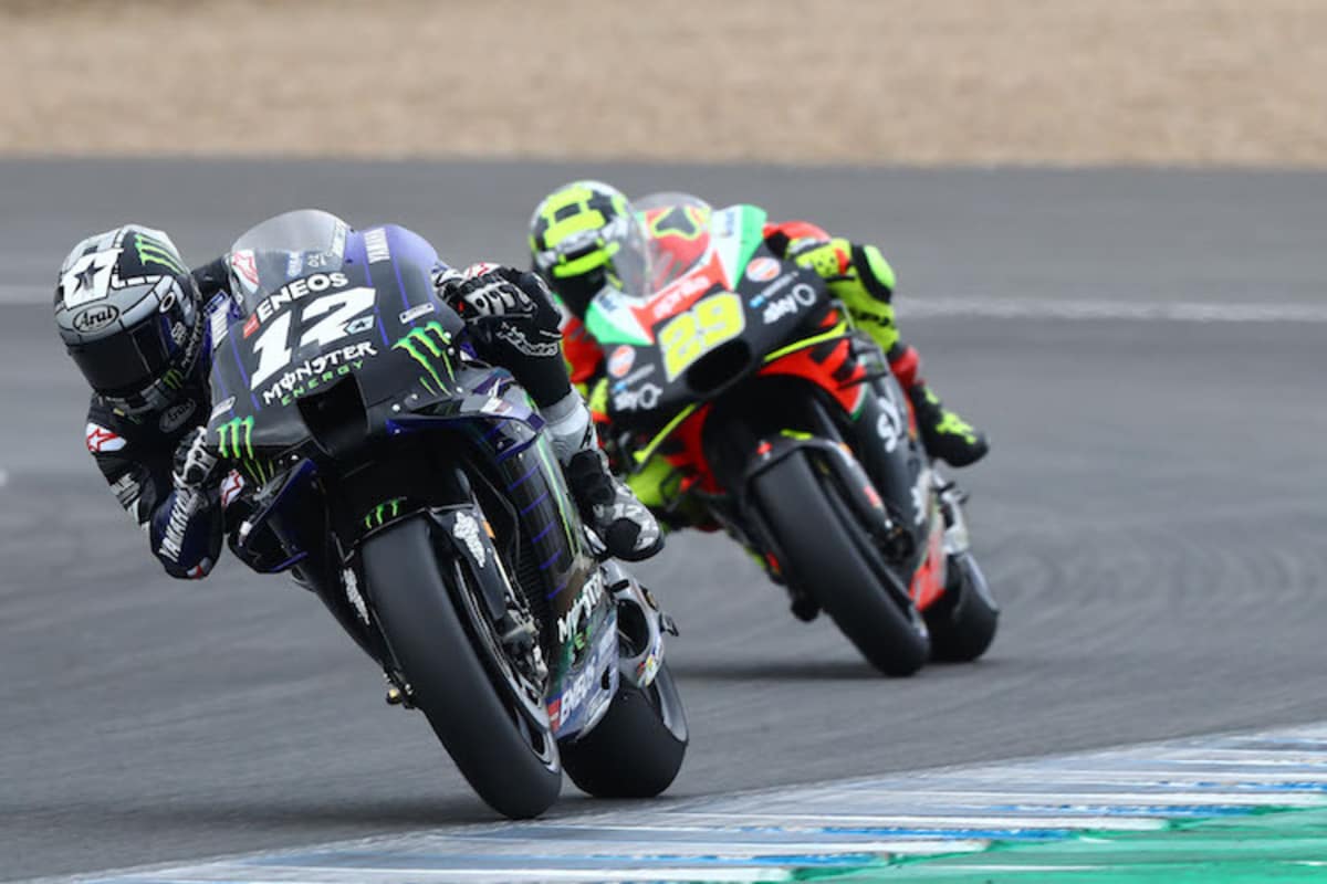 Yamaha-Talent Maverick Viñales und Dr. Angel Charte