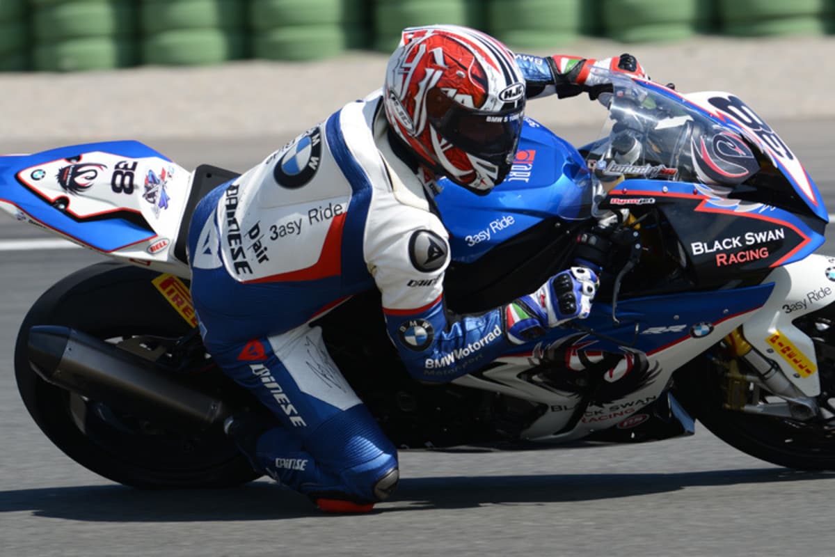 Michael Reich auf dem Bike von Lance Isaacs